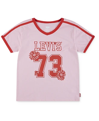 Levi's Big Girls V-neck Sporty T-Shirt