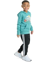 adidas Toddler & Little Boys Long-Sleeve Graphic Fleece Pullover Hoodie Jogger Pants, 2 Piece Set