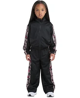 adidas Toddler & Little Girls Tricot Long-Sleeve Full-Zip Jacket Wide-Leg Pants, 2 Piece Set