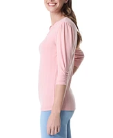 Gloria Vanderbilt Women's 3/4-Sleeve Henley Top