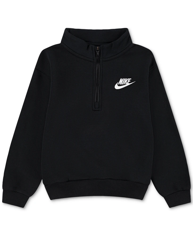 Nike Toddler & Little Kids Neutral Quarter-Zip Long-Sleeve Top