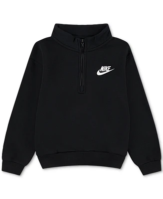 Nike Toddler & Little Kids Neutral Quarter-Zip Long-Sleeve Top