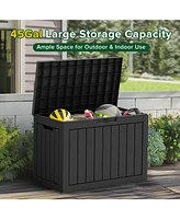 Mondawe 45 Gal Deck Box Resin for Patio Garden Furniture, Outdoor Storage Container