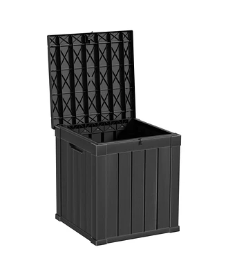 50 Gal Outdoor Resin Waterproof Deck Box with Lockable Lid