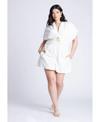 Eloquii Plus Poplin Romper