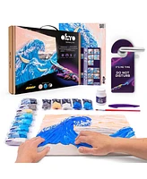 Wise Elk Okto Sensory Art 3D Painting "The Great Wave off Kanagawa" – 11.8" x 15.7" Canvas Kit