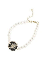 Sohi Womens Silver Rose Strand Bracelet