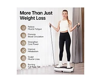Joroto Vibration Plate Exercise Machine – Full Body Vibrating Platform with Remote Control, 2 Resistance Bands, and 330LBS Weight Capacity for