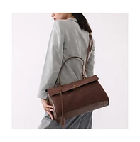 Women's The Lume Satchel Bag - Chocolate Brown