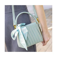 Women's The Pleated Hand Bag - Powder Blue