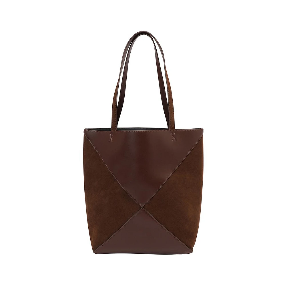 Women's The Veloure Tote Bag - Chocolate Brown