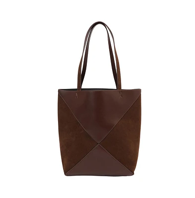 Women's The Veloure Tote Bag - Chocolate Brown