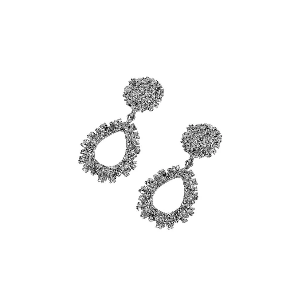 Sohi Women's Gold Corroded Drop Earrings