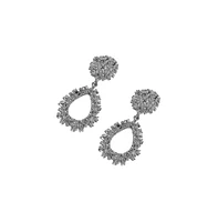Sohi Women's Gold Corroded Drop Earrings
