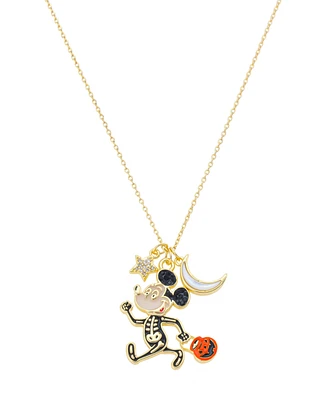 Disney Mickey Mouse Skeleton Halloween Pendant Necklace