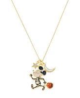 Disney Mickey Mouse Skeleton Halloween Pendant Necklace