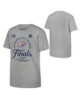Fanatics Big Boys and Girls Gray Oklahoma City Thunder 2025 Nba Western Conference Champions Locker Room T-Shirt