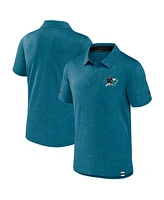 Fanatics Men's Teal San Jose Sharks Authentic Pro Jacquard Polo Shirt