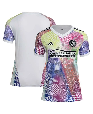 Adidas Women's White Atlanta United Fc 2025 Pride Pre-Match Jersey