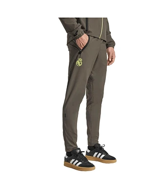 Adidas Men's Olive Real Madrid 2025/26 Tiro Vis Tech Travel Pants