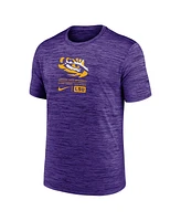 Nike Men's Purple Lsu Tigers Campus Center Block Velocity Performance T-Shirt