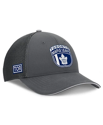 Fanatics Men's Gray Toronto Maple Leaf's Authentic Pro Home Ice Trucker Adjustable Hat