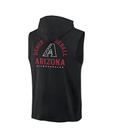 Fanatics Men's Black Arizona Diamondbacks Fire Speed Sleeveless Pullover Hoodie
