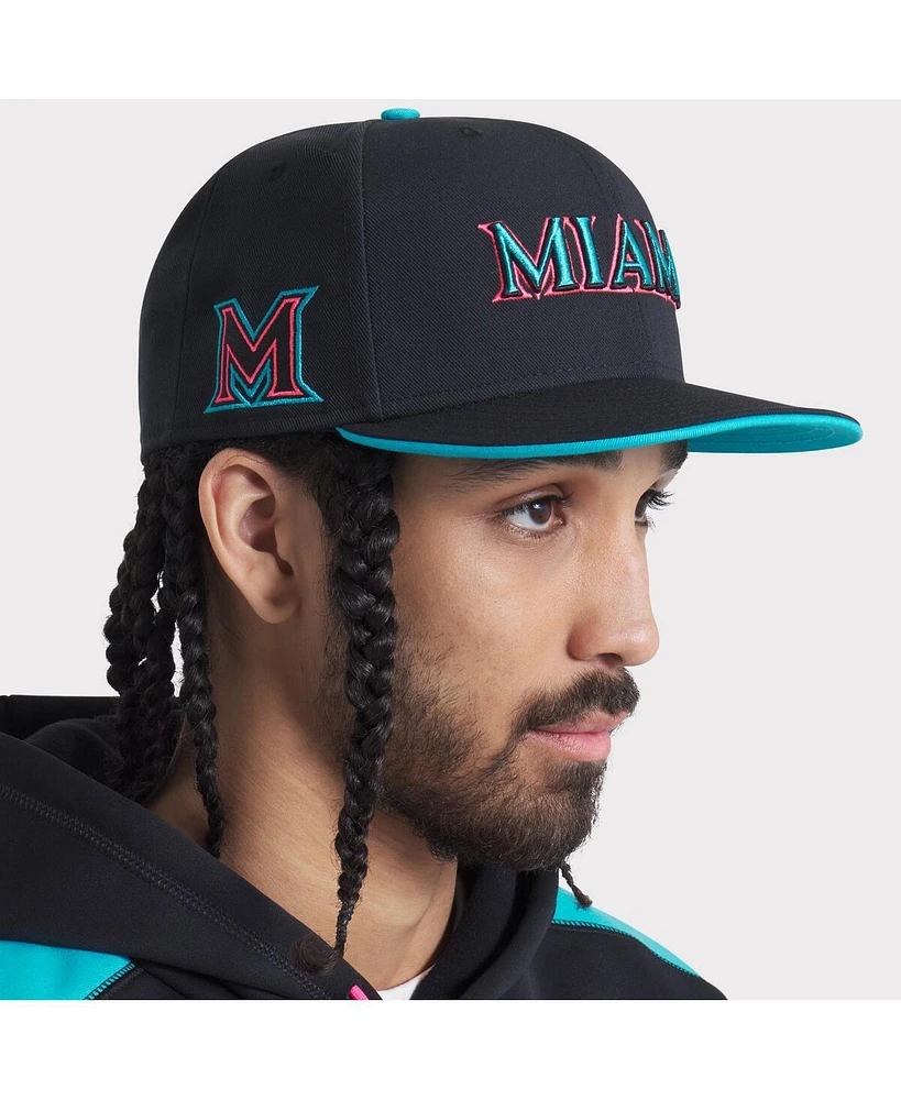 Nike Men's Black Miami Marlins 2025 City Connect Performance Fitted Hat
