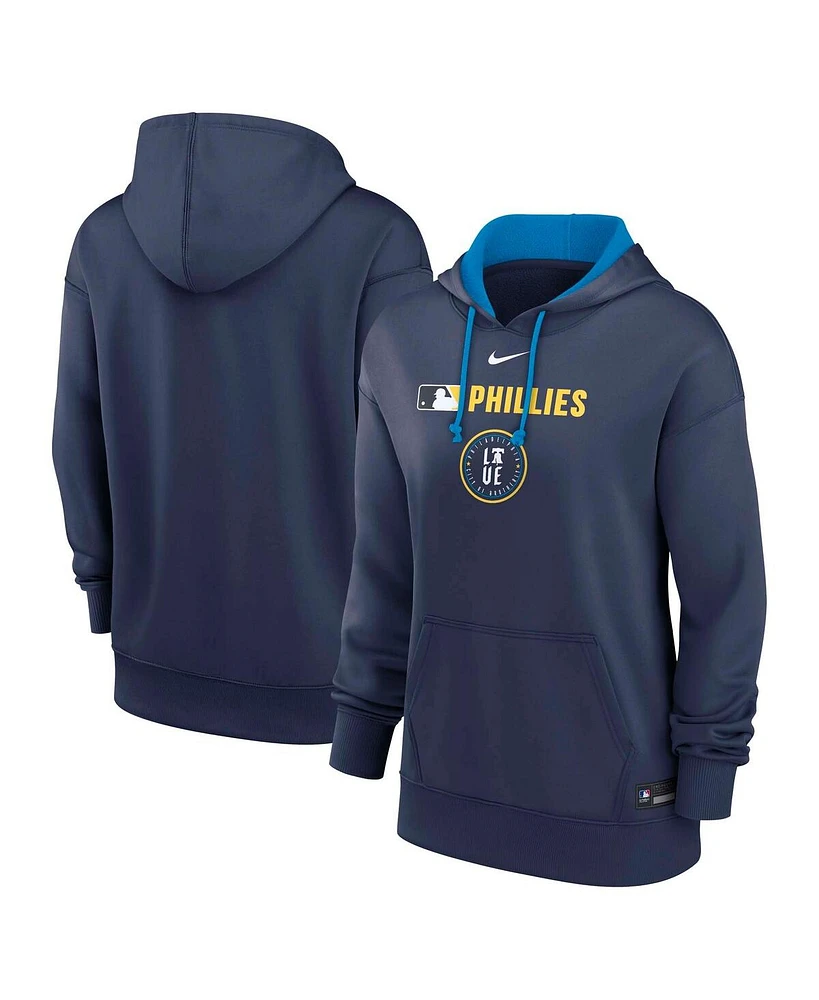 Nike Women's Royal Philadelphia Phillies Authentic Collection City Connect Performance Pullover Hoodie
