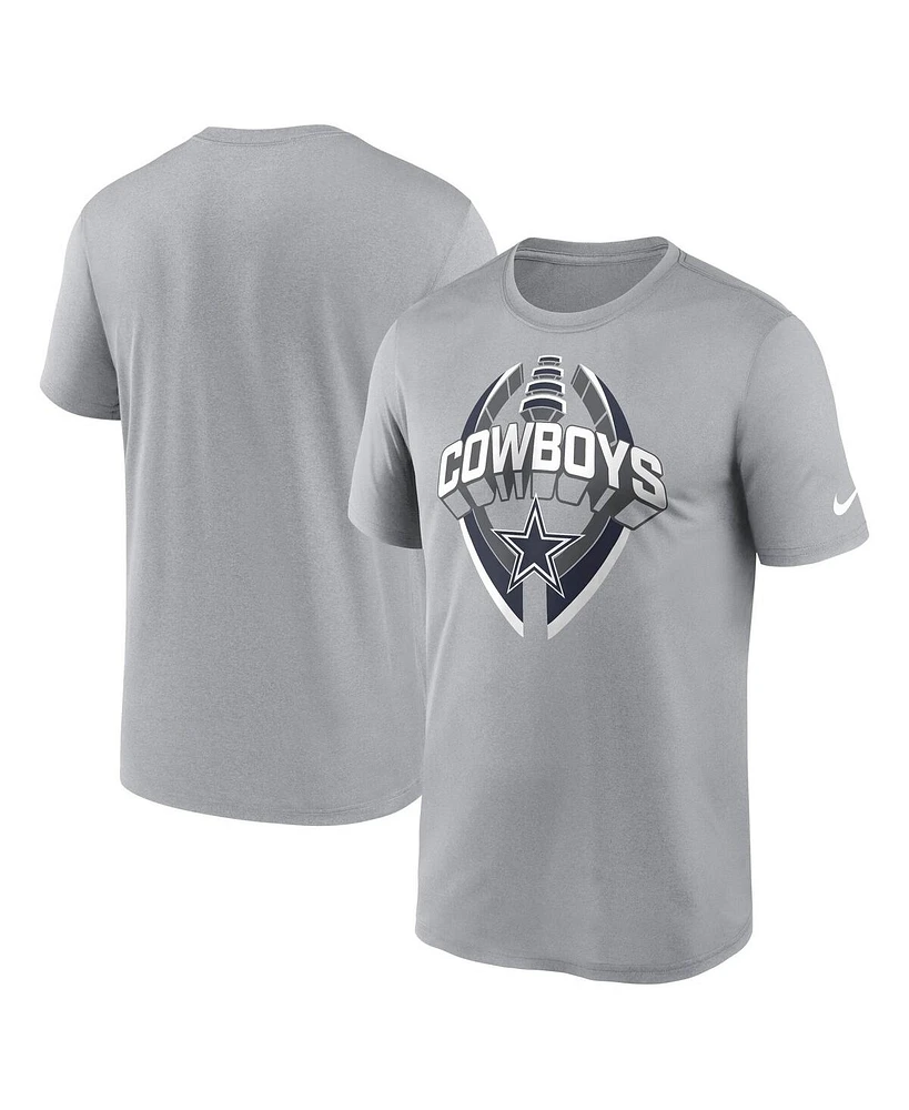 Nike Men's Silver Dallas Cowboys Legend Icon Performance T-Shirt