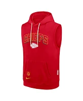 Nike Men's Red Kansas City Chiefs Sideline Performance Sleeveless Pullover Hoodie