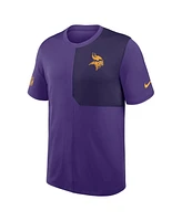 Nike Men's Purple Minnesota Vikings Sideline Uv Performance Coach Shirt