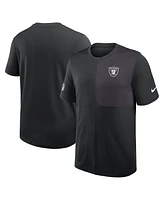 Nike Men's Black Las Vegas Raiders Sideline Uv Performance Coach Shirt