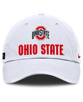 Nike Men's White Ohio State Buckeyes 2025 Sideline Club Adjustable Hat