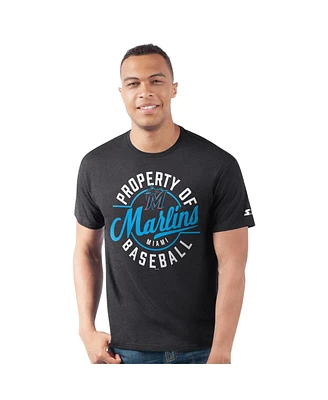 Starter Men's Black Miami Marlins Prime Time Property of T-Shirt