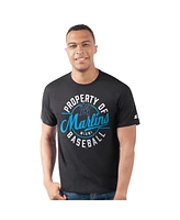 Starter Men's Black Miami Marlins Prime Time Property of T-Shirt