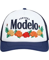 Lids Men's White Modelo Beer Floral Foam Trucker Adjustable Hat