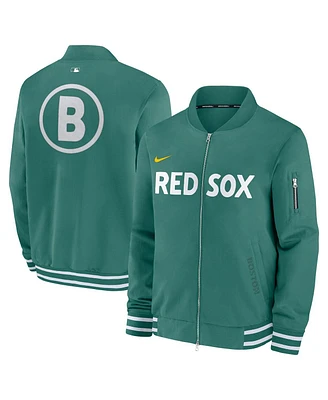 Nike Men's Green Boston Red Sox 2025 City Connect Authentic Collection Full-Zip Bomber Jacket