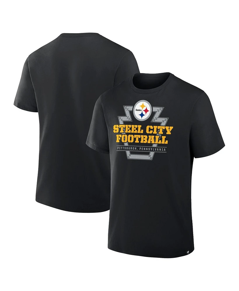 Fanatics Men's Black Pittsburgh Steelers Hometown True Favorite T-Shirt