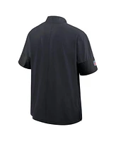 Nike Men's Navy Houston Texans Sideline Short Sleeve Quarter-Zip Performance Coach Jacket