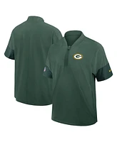 Nike Men's Green Bay Packers Sideline Short Sleeve Quarter-Zip Performance Coach Jacket