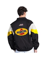 Starter Men's Black/Yellow Joey Logano Pennzoil Yard Line Full-Zip Jacket