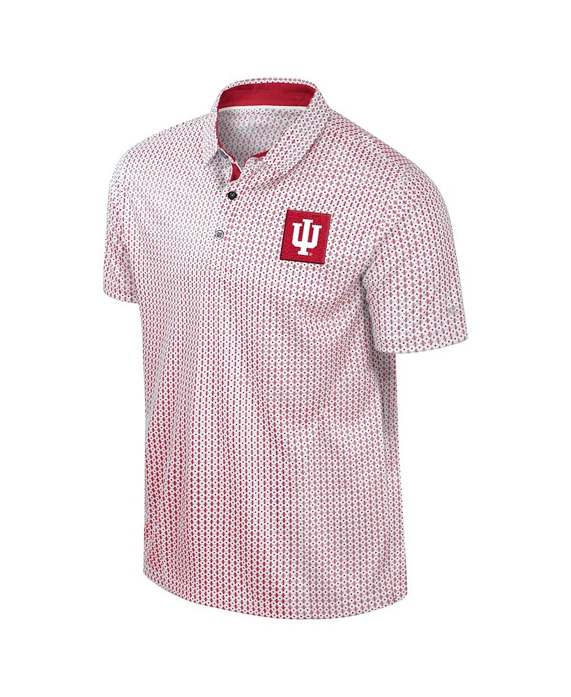 Colosseum Men's Crimson Indiana Hoosiers Big Tall Marty Rival Polo Shirt