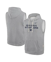 Nike Men's Heather Gray Penn State Nittany Lions 2025 Sideline Performance Sleeveless Pullover Hoodie