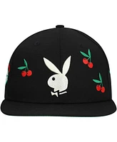 Lids Men's Black Playboy Cherry Fitted Hat