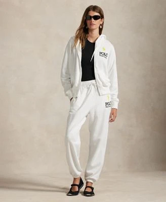 Polo Ralph Lauren Womens Big Pony Lightweight Fleece Zip Hoodie Sweatshirt Sweatpants