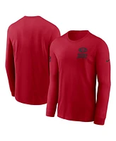 Nike Men's Scarlet San Francisco 49ers Sideline Performance Long Sleeve T-Shirt