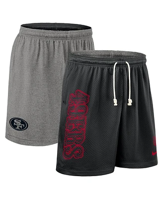 Nike Men's Black San Francisco 49ers Sideline Reversible Performance Shorts