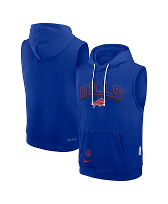 Nike Men's Royal Buffalo Bills Sideline Performance Sleeveless Pullover Hoodie