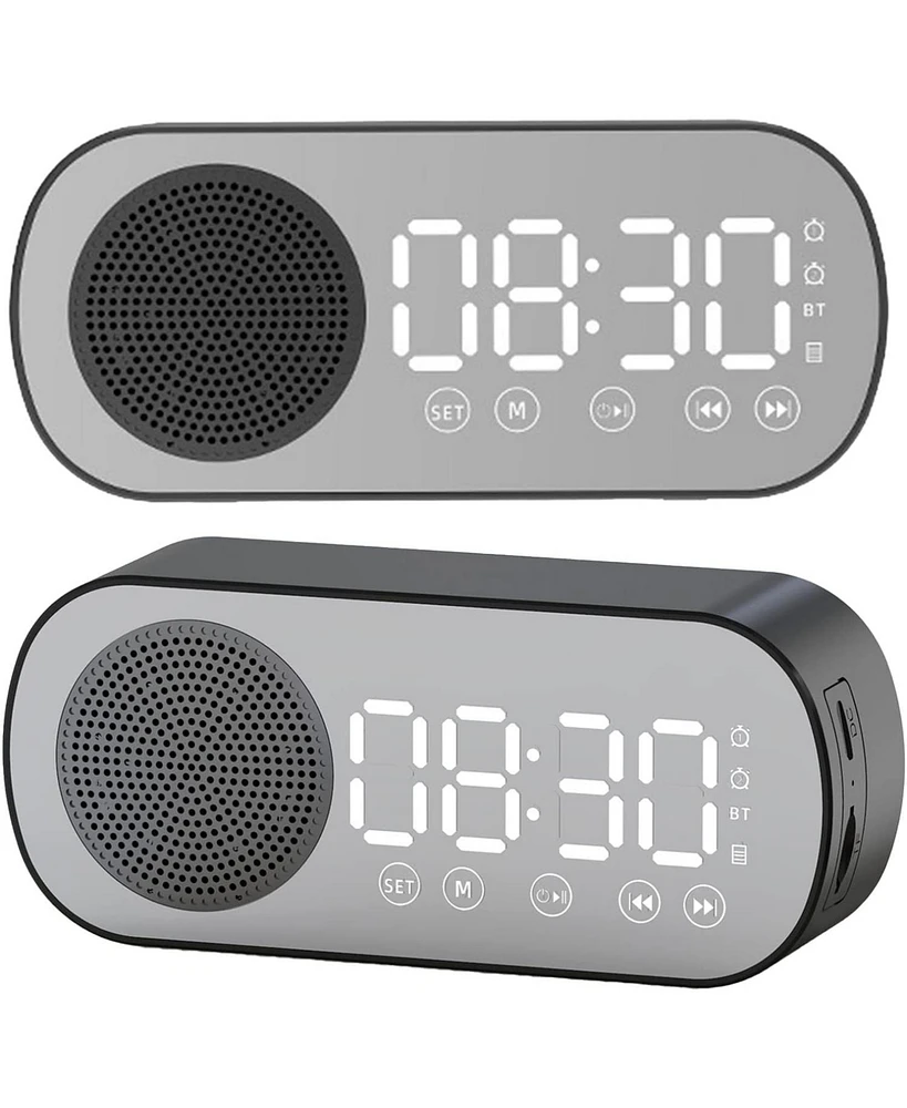 3p Experts Digital Travel Wake Up Alarm Clock With Mirror